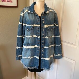 Jean shacket, tie dyed
